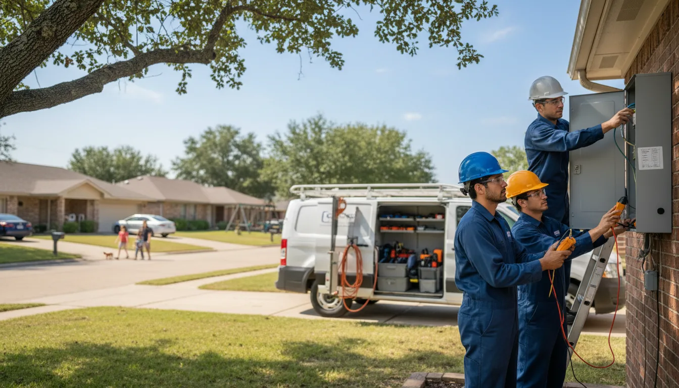 Certified electrician providing emergency electrical services in Flomot, TX